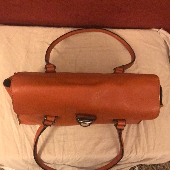 AUTHENTIC/Vintage  -  Orange Leather Prada Handbag - Picture 5 of 8